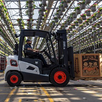 A Bobcat Forklift Carries a Pallet of Pumpkins Through a Nursery at Alliance Material Handling in Dover, DE