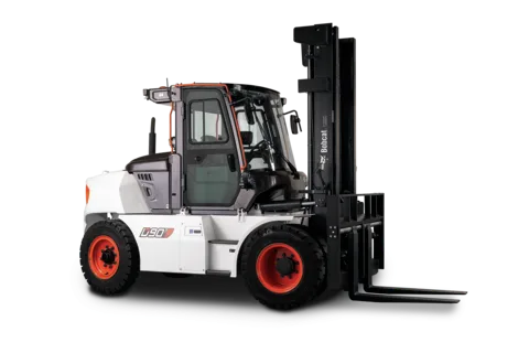 A Bobcat D160S-7 Forklift for Morrison Industrial Equipment, Inc. in Grand Rapids, MI Against a White Background