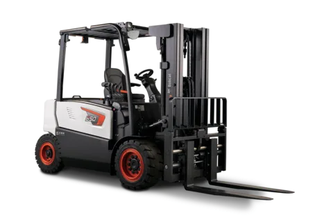 A BC18S-5 Forklift for Morrison Industrial Equipment, Inc. in Grand Rapids, MI Against a White Background 